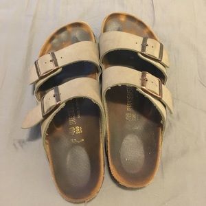 Grey Birkenstock Sandals